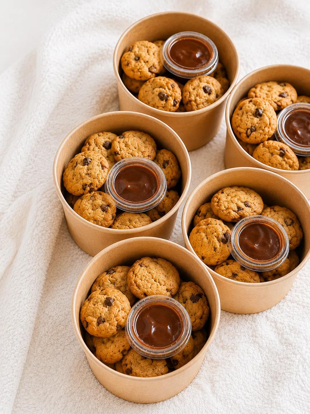 Mini Cookies New York con Dip de Nutella