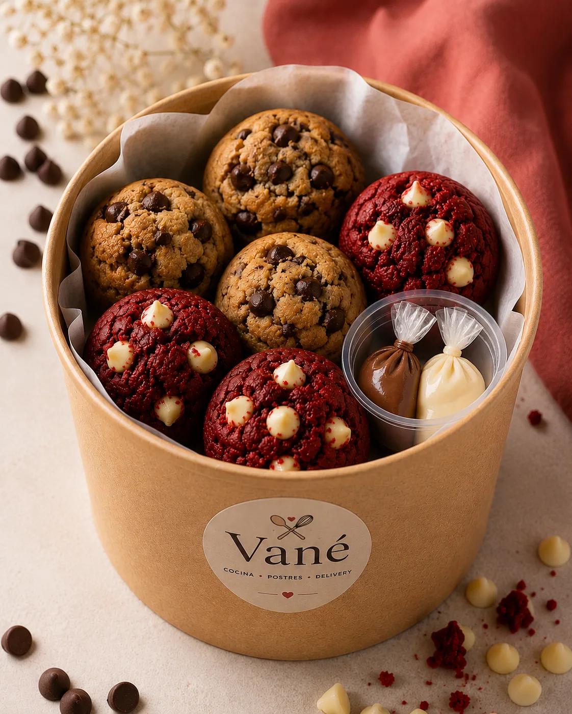 Mix mini cookies new york + dúo de salsas