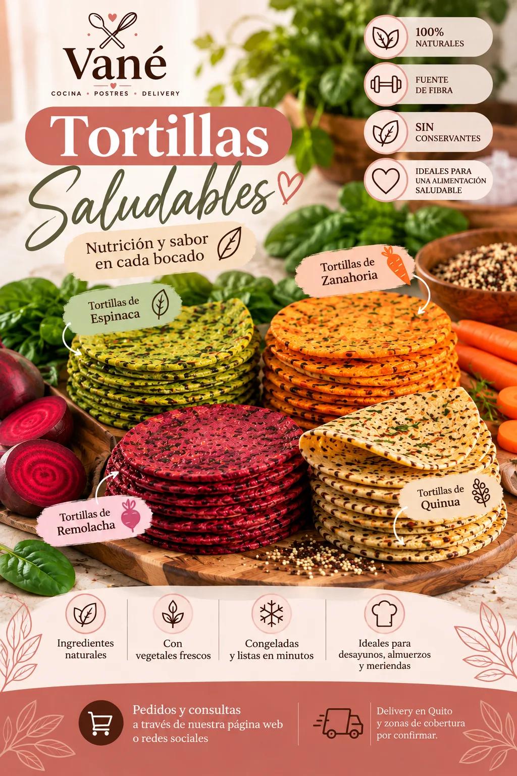 Tortillas Saludables Vané al por Mayor | Vegetales
